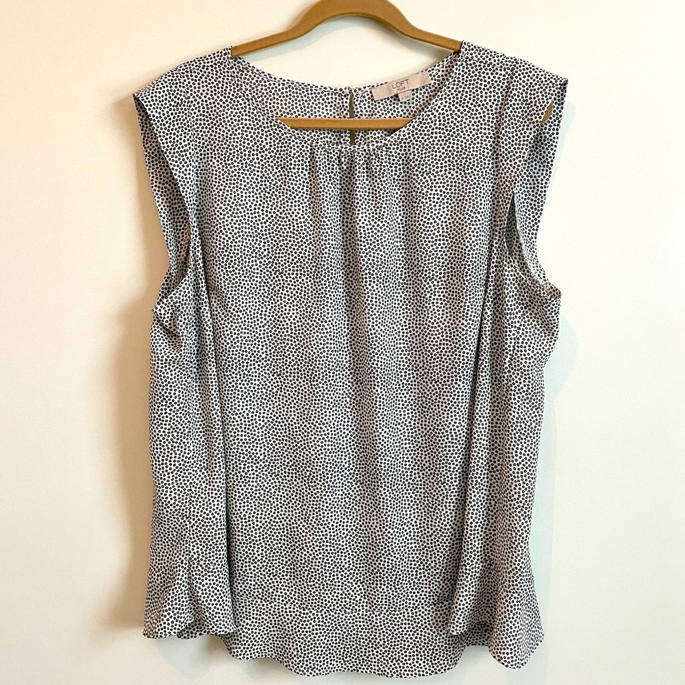 EUC LOFT Plus short sleeve print top
